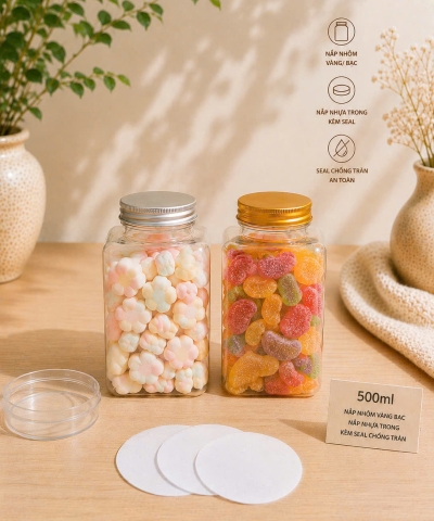 CHAI HÌNH CHỮ NHẬT 500ML