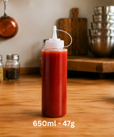 CHAI NHỰA ĐỰNG TƯƠNG, SỐT 650ML
