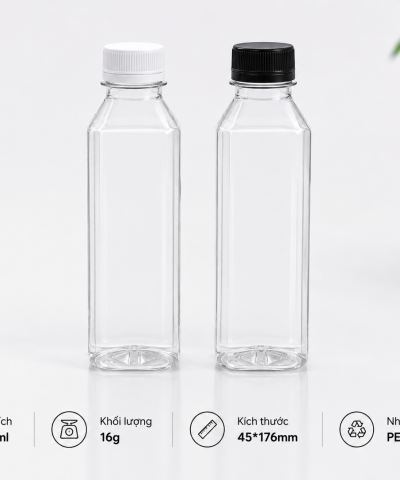 CHAI BÚT CHÌ NHỰA PET CAO CẤP 320ML
