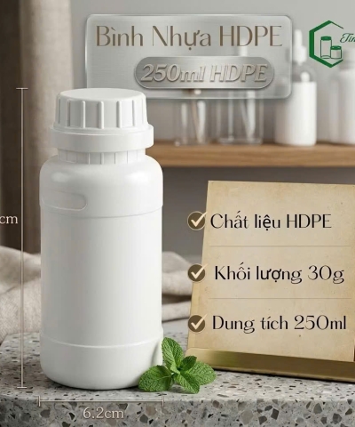CHAI NHỰA HDPE CAO CẤP 250ML