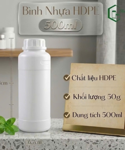  CHAI NHỰA HDPE CAO CẤP 500ML