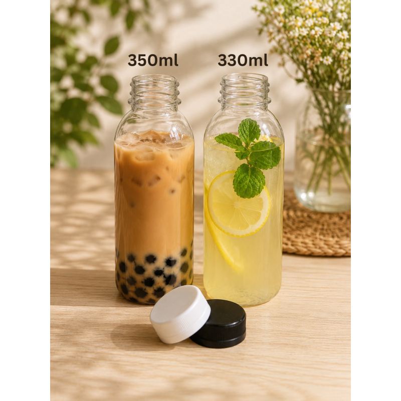 CHAI TRÒN NHỰA PET CAO CẤP 330ML (NẮP 30MM)