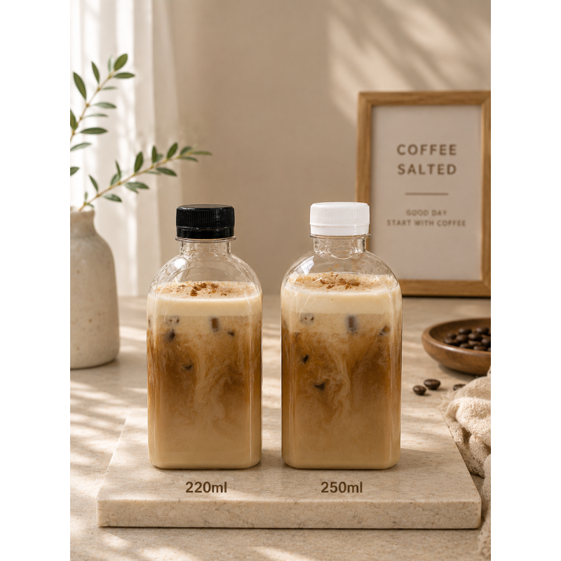 CHAI VUÔNG NHỰA PET CAO CẤP 250ML