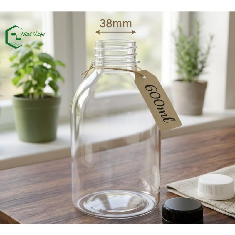 CHAI NHỰA PET CAO CẤP 600ML