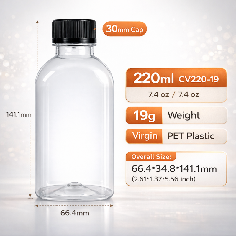 CHAI NHỰA PET CAO CẤP DẠNG VUÔNG DẸT 220ML