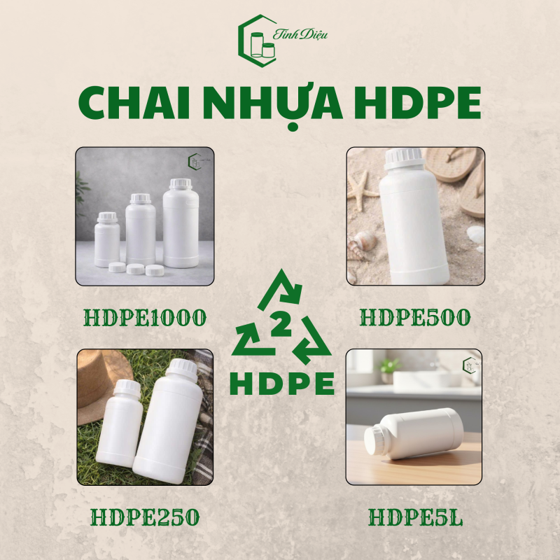  CHAI NHỰA HDPE CAO CẤP 500ML
