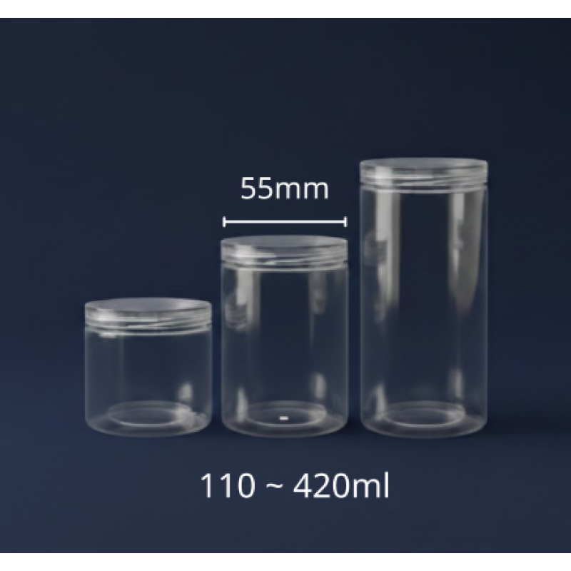 HŨ NHỰA PET NẮP VẶN (PHI 55MM, 65MM, 75MM, 85MM, 100MM)