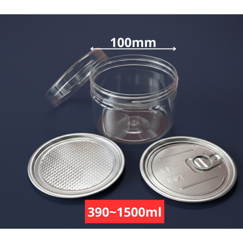 HŨ NHỰA PET NẮP ĐẬY 100MM